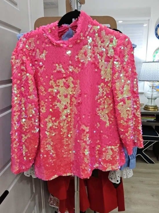 Milly Tops - Milly Hot Pink Sequin Top